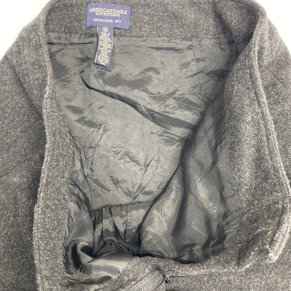 Vintage American Eagle Black Wool Blend Pencil Skirt Korea Size 8 - Picture 8 of 9